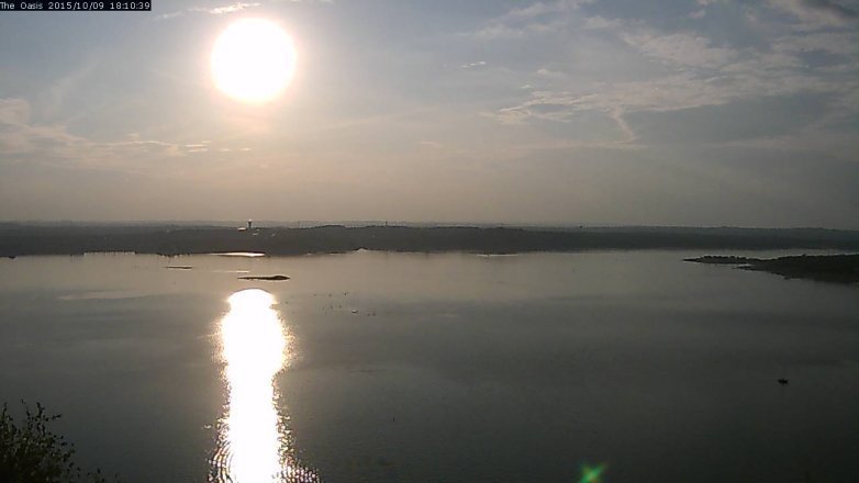 Lake Travis webcam, October 9, 2015 5:15 PM CT
