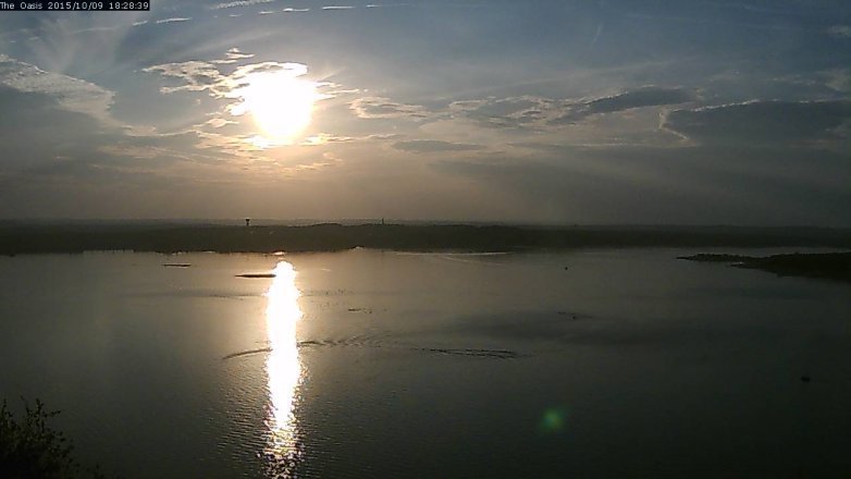 Lake Travis webcam, October 9, 2015 5:35 PM CT