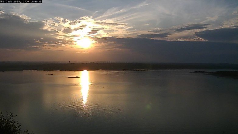 Lake Travis webcam, October 9, 2015 5:45 PM CT