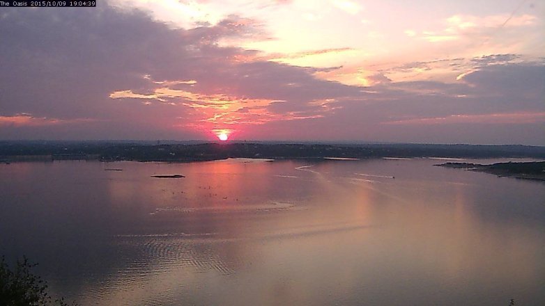 Lake Travis webcam, October 9, 2015 6:10 PM CT