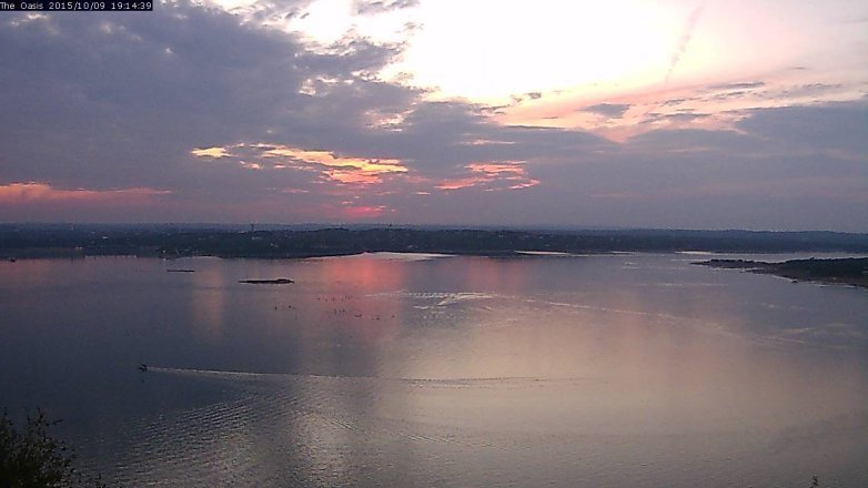 Lake Travis webcam, October 9, 2015 6:20 PM CT