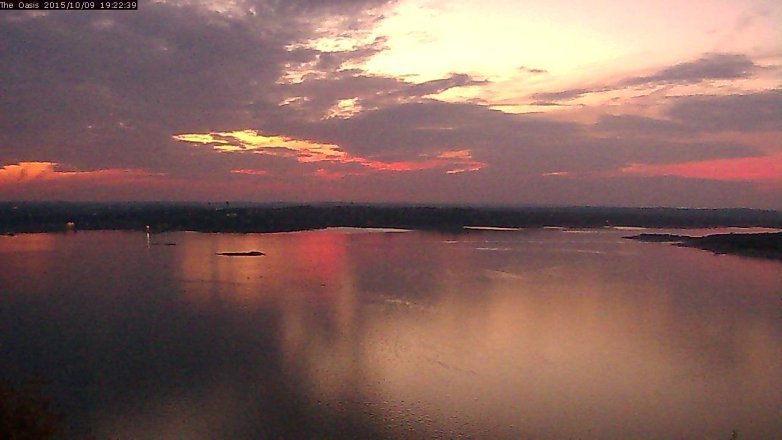 Lake Travis webcam, October 9, 2015 6:30 PM CT