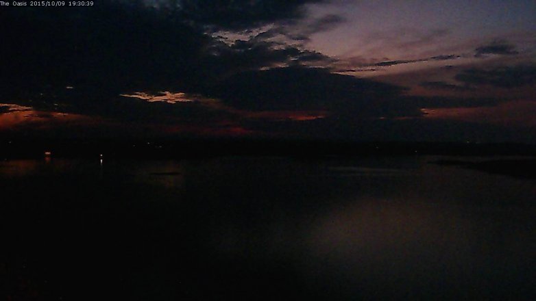 Lake Travis webcam, October 9, 2015 6:35 PM CT