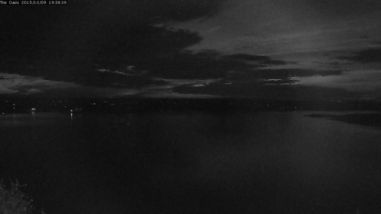 Lake Travis webcam, October 9, 2015 6:45 PM CT