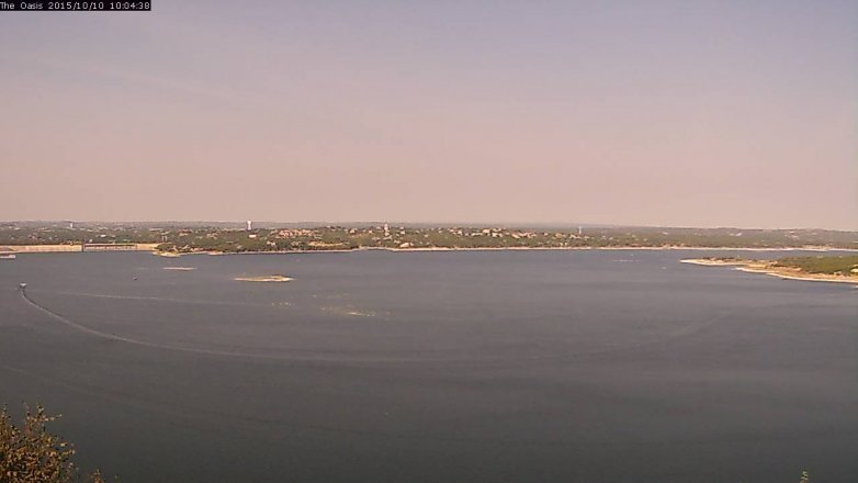 Lake Travis webcam, October 10, 2015 9:10 AM CT