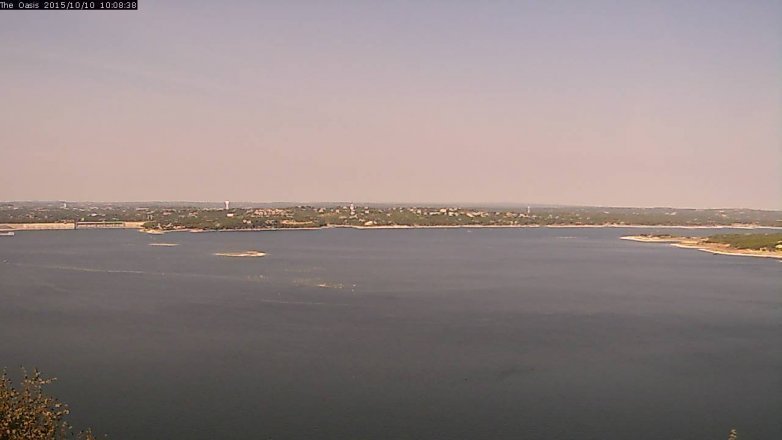 Lake Travis webcam, October 10, 2015 9:15 AM CT