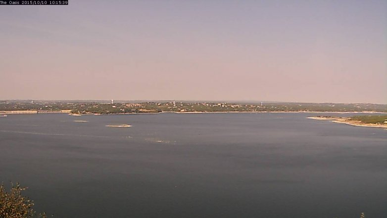 Lake Travis webcam, October 10, 2015 9:25 AM CT