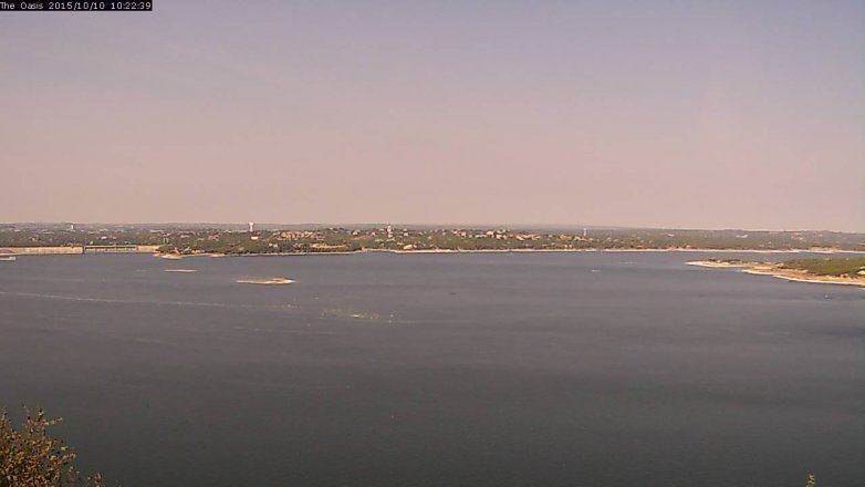 Lake Travis webcam, October 10, 2015 9:30 AM CT