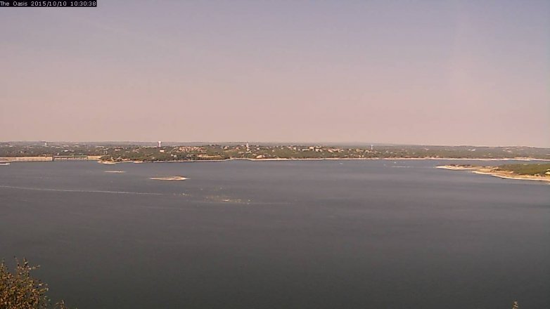 Lake Travis webcam, October 10, 2015 9:35 AM CT