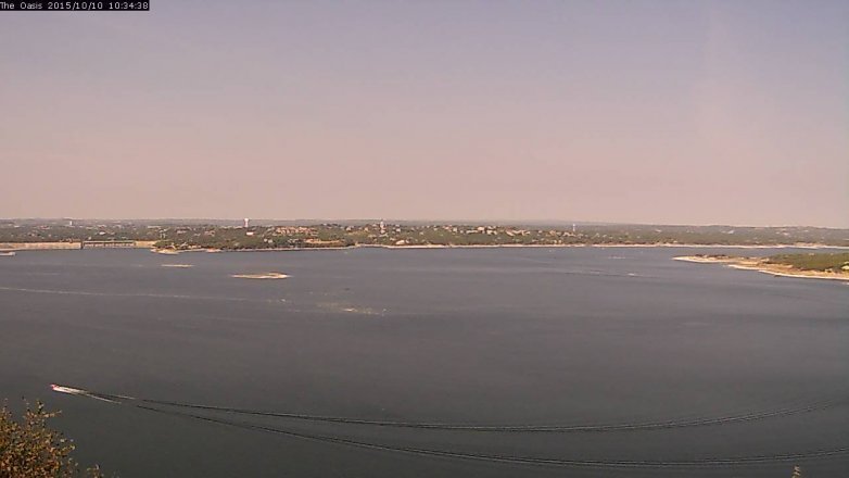 Lake Travis webcam, October 10, 2015 9:40 AM CT