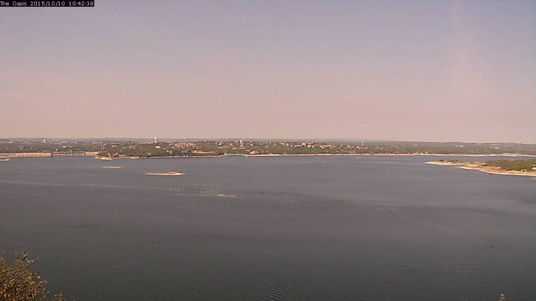 Lake Travis webcam, October 10, 2015 9:50 AM CT