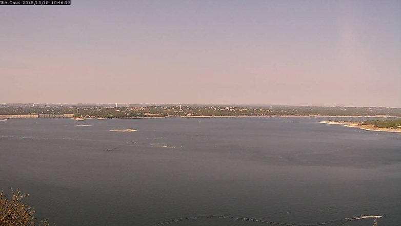 Lake Travis webcam, October 10, 2015 9:55 AM CT