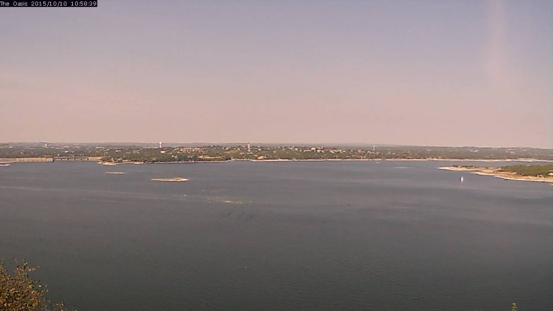 Lake Travis webcam, October 10, 2015 10:05 AM CT