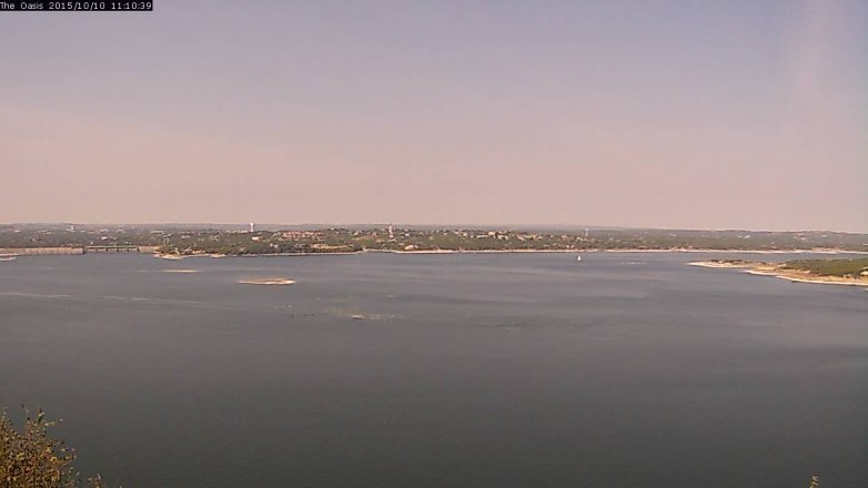 Lake Travis webcam, October 10, 2015 10:15 AM CT