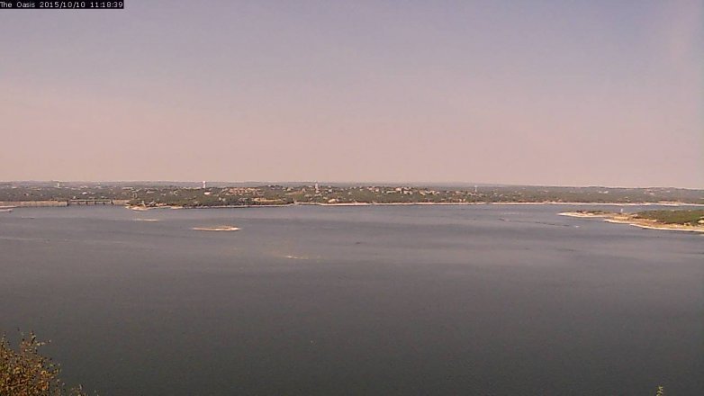 Lake Travis webcam, October 10, 2015 10:25 AM CT