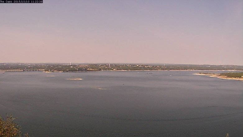 Lake Travis webcam, October 10, 2015 10:30 AM CT