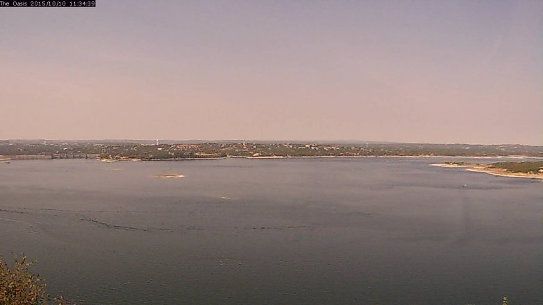 Lake Travis webcam, October 10, 2015 10:40 AM CT