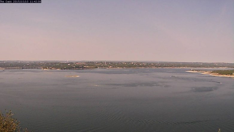 Lake Travis webcam, October 10, 2015 10:50 AM CT