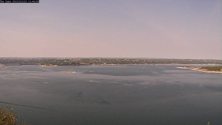 Lake Travis webcam, October 10, 2015 10:55 AM CT