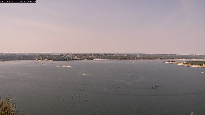 Lake Travis webcam, October 10, 2015 11:50 AM CT