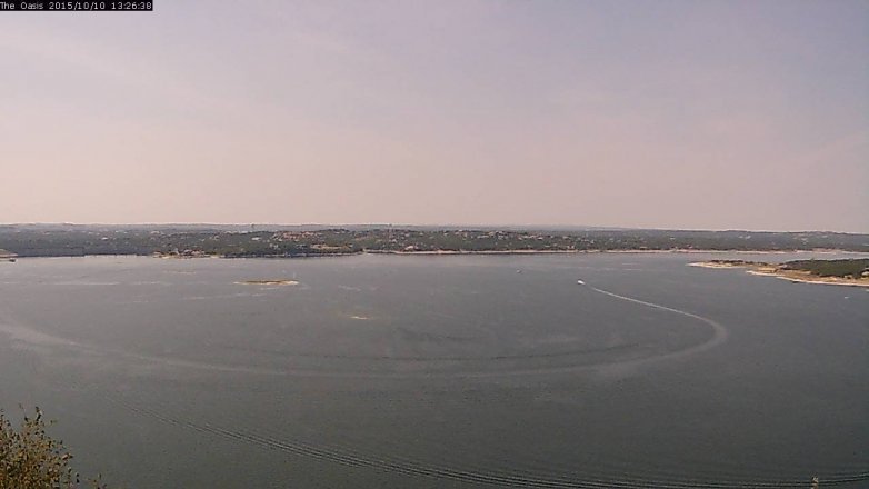 Lake Travis webcam, October 10, 2015 12:35 PM CT