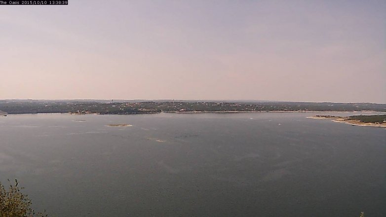 Lake Travis webcam, October 10, 2015 12:45 PM CT