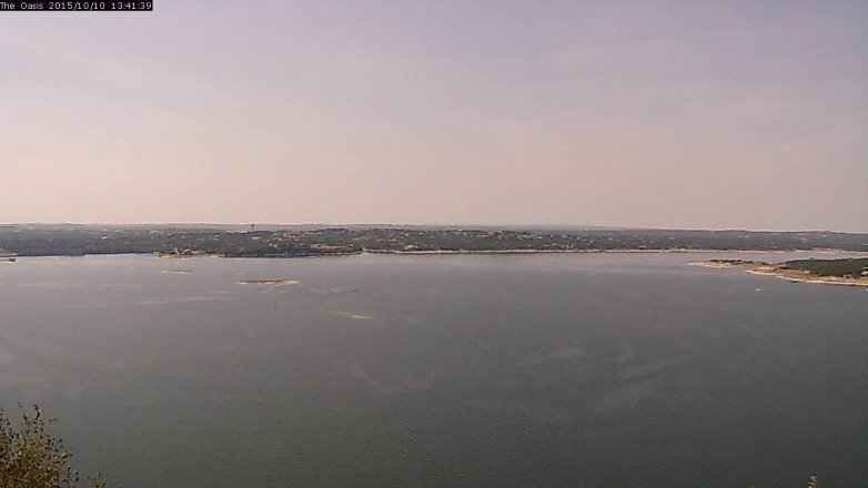 Lake Travis webcam, October 10, 2015 12:50 PM CT