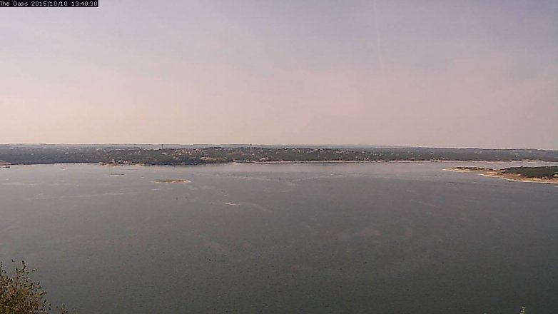 Lake Travis webcam, October 10, 2015 12:55 PM CT