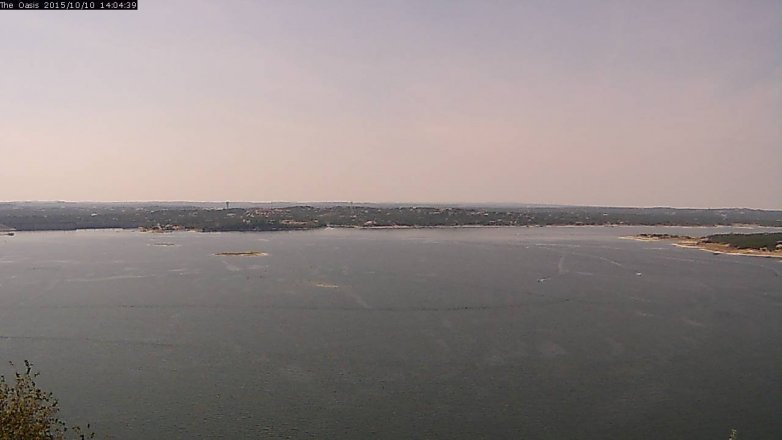 Lake Travis webcam, October 10, 2015 1:10 PM CT