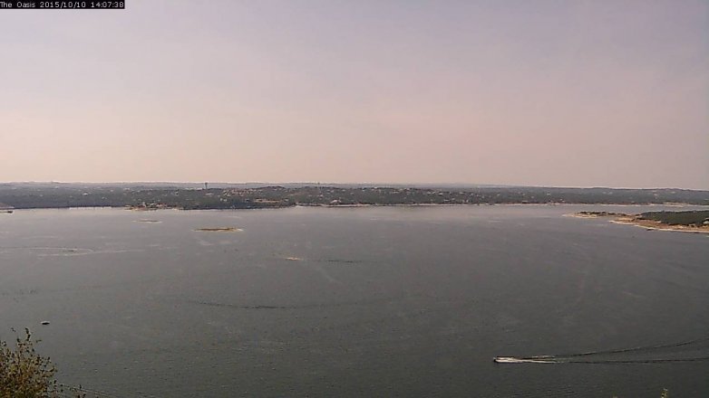 Lake Travis webcam, October 10, 2015 1:15 PM CT