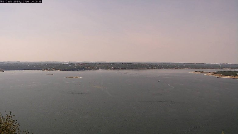 Lake Travis webcam, October 10, 2015 1:20 PM CT
