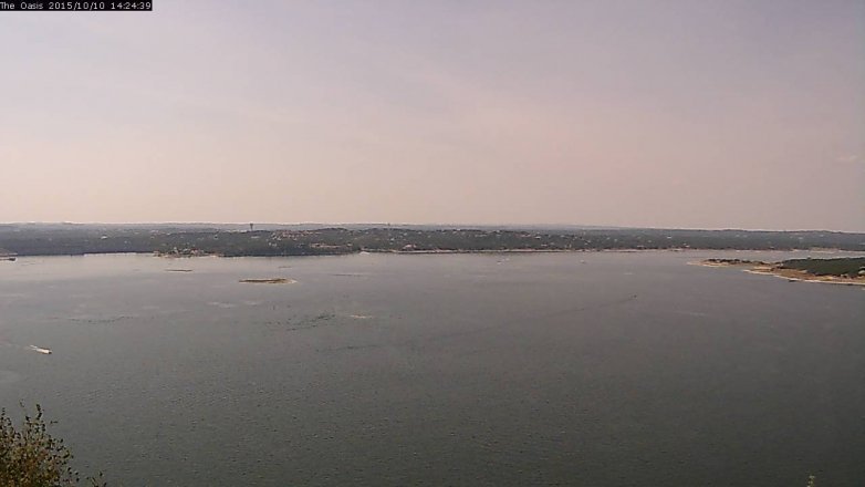 Lake Travis webcam, October 10, 2015 1:30 PM CT