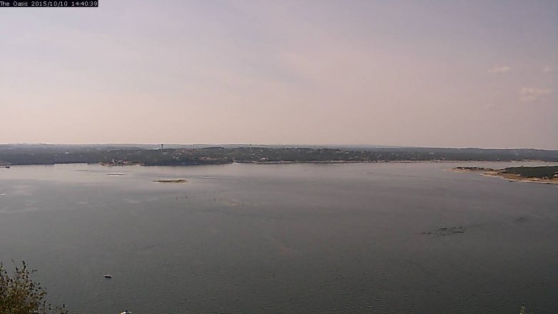 Lake Travis webcam, October 10, 2015 1:50 PM CT