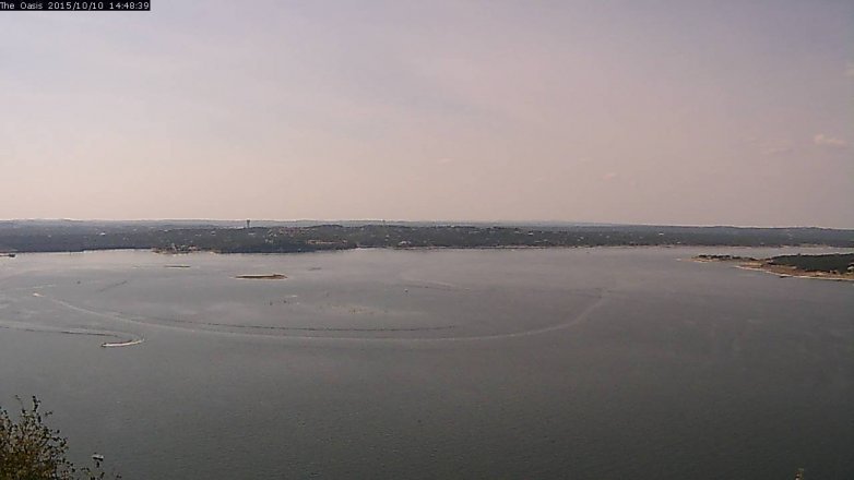 Lake Travis webcam, October 10, 2015 1:55 PM CT