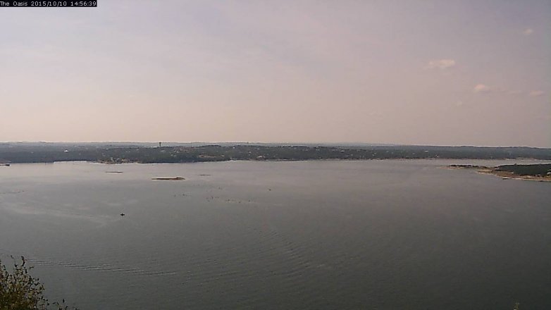 Lake Travis webcam, October 10, 2015 2:00 PM CT