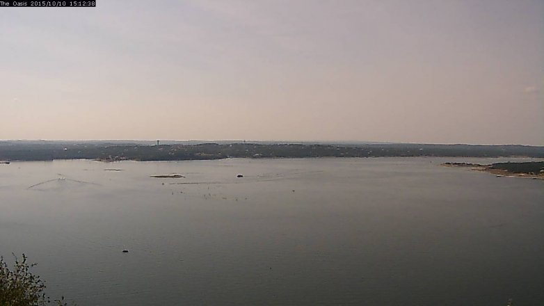 Lake Travis webcam, October 10, 2015 2:20 PM CT