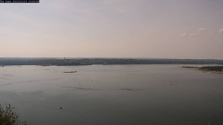 Lake Travis webcam, October 10, 2015 2:25 PM CT