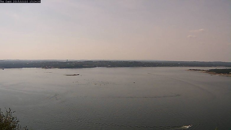 Lake Travis webcam, October 10, 2015 2:30 PM CT