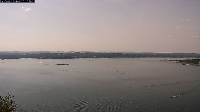 Lake Travis webcam, October 10, 2015 2:35 PM CT