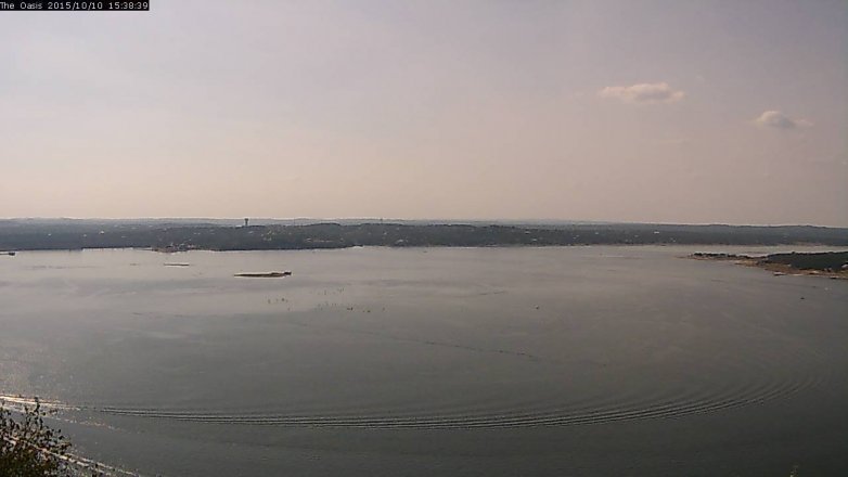 Lake Travis webcam, October 10, 2015 2:45 PM CT