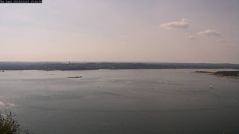Lake Travis webcam, October 10, 2015 2:50 PM CT