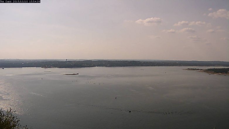 Lake Travis webcam, October 10, 2015 3:00 PM CT