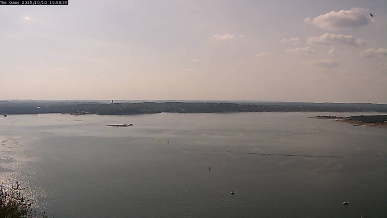Lake Travis webcam, October 10, 2015 3:05 PM CT