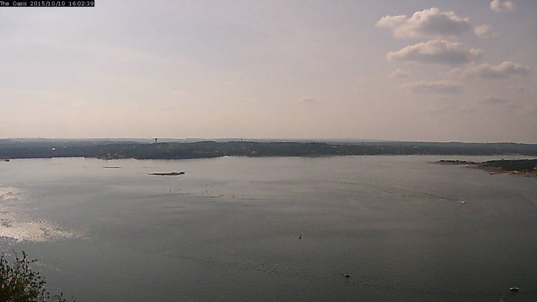 Lake Travis webcam, October 10, 2015 3:10 PM CT