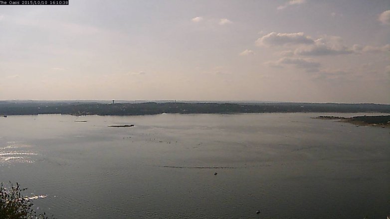 Lake Travis webcam, October 10, 2015 3:15 PM CT