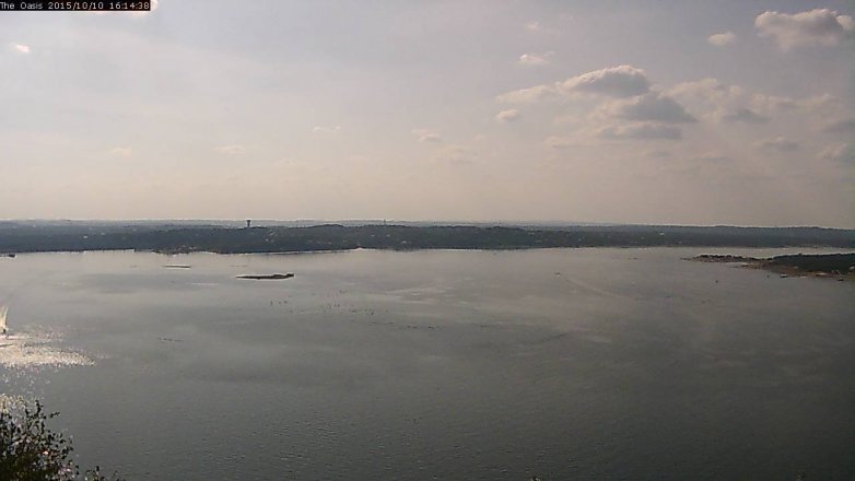 Lake Travis webcam, October 10, 2015 3:20 PM CT