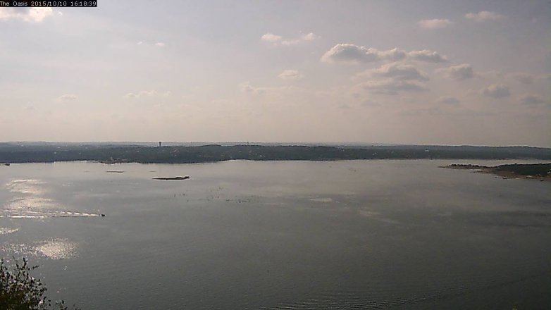 Lake Travis webcam, October 10, 2015 3:25 PM CT