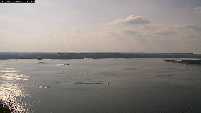 Lake Travis webcam, October 10, 2015 3:35 PM CT