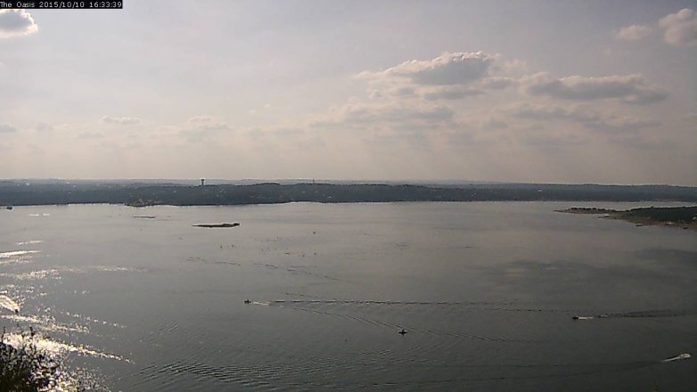 Lake Travis webcam, October 10, 2015 3:40 PM CT