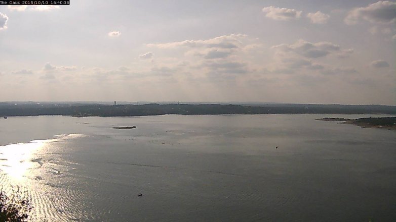 Lake Travis webcam, October 10, 2015 3:50 PM CT